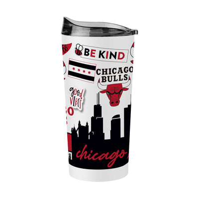 Chicago Bulls 20oz Native Powder Coat Tumbler - Logo Brands