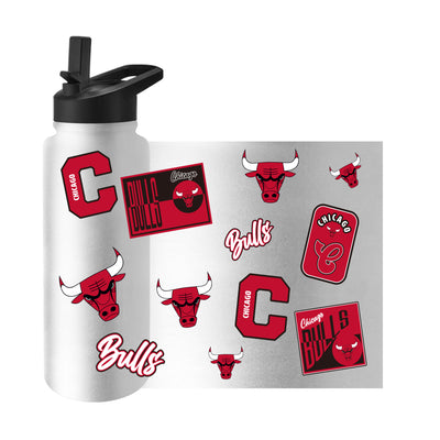 Chicago Bulls 34oz White Dreamweave Quencher Bottle