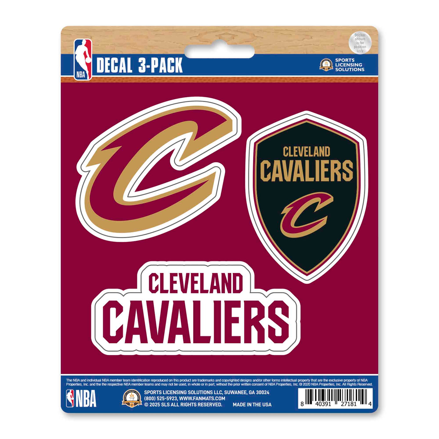 NBA - Cleveland Cavaliers Decal 3-pk