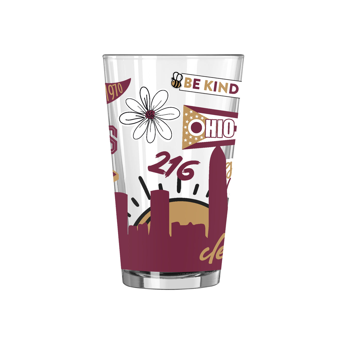 Cleveland Cavaliers 16oz Native Pint Glass