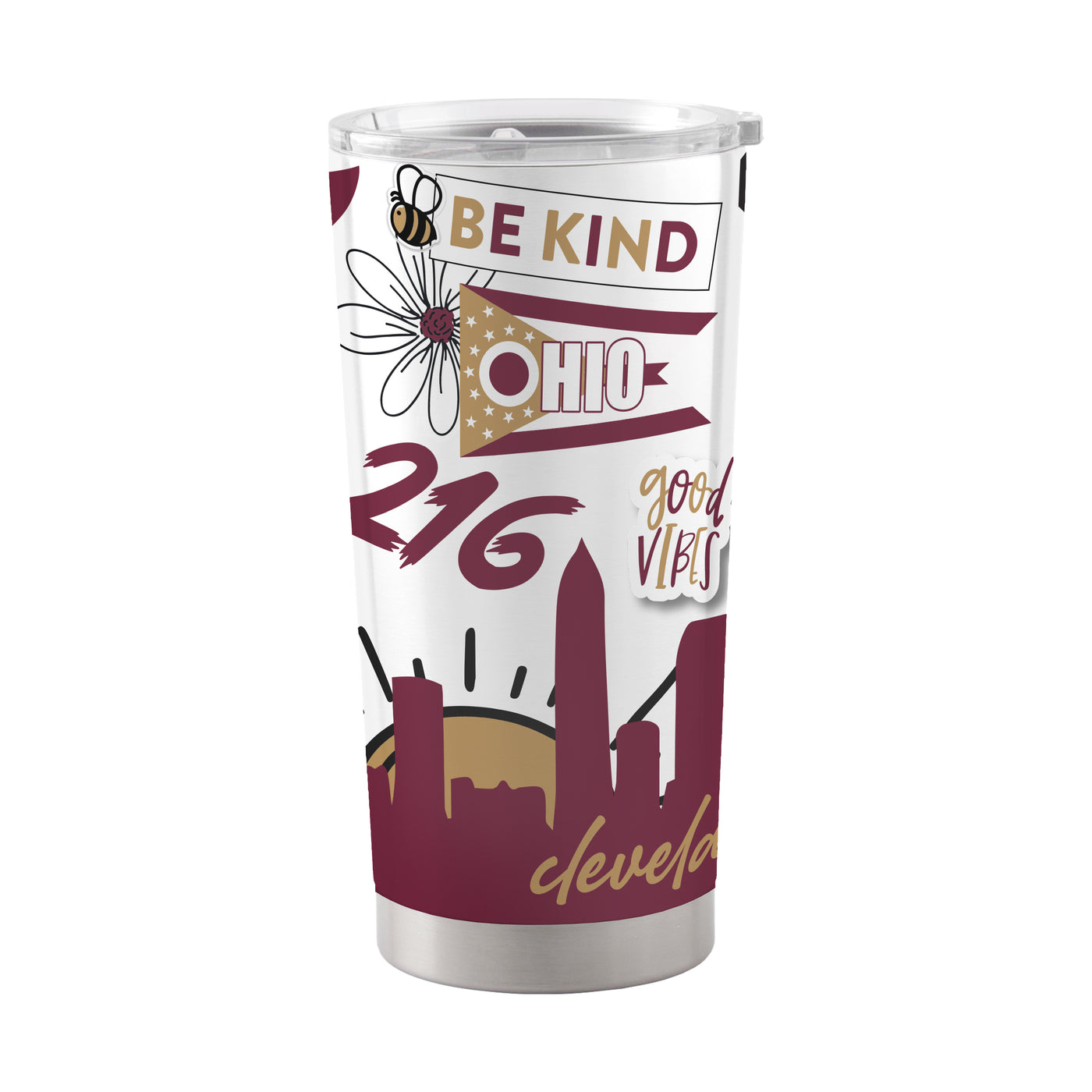 Cleveland Cavaliers 20oz Native Stainless Tumbler