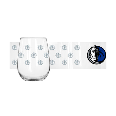 Dallas Mavericks 16oz Satin Etch Curved Beverage Glass