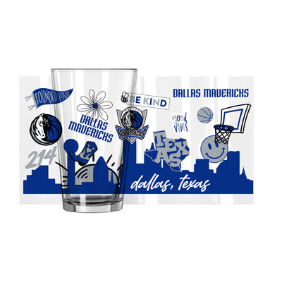 Dallas Mavericks 16oz Native Pint Glass