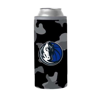 Dallas Mavericks Black Camo 12oz Slim Can Coolie - Logo Brands