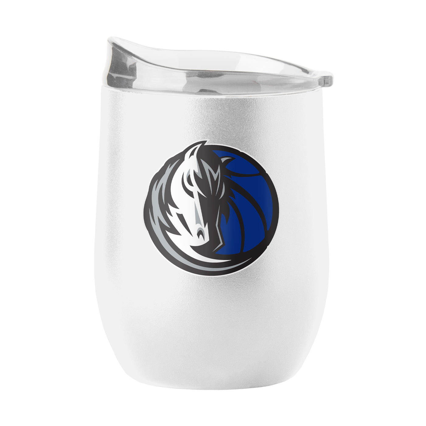 Dallas Mavericks 16oz Swagger White Powder Coat Curved Beverage