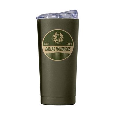 Dallas Mavericks 20oz Badge Powder Coat Tumbler - Logo Brands