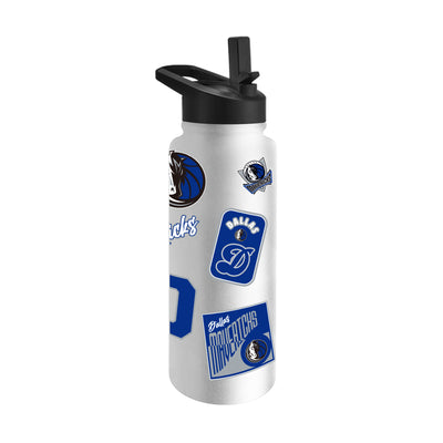 Dallas Mavericks 34oz White Dreamweave Quencher Bottle