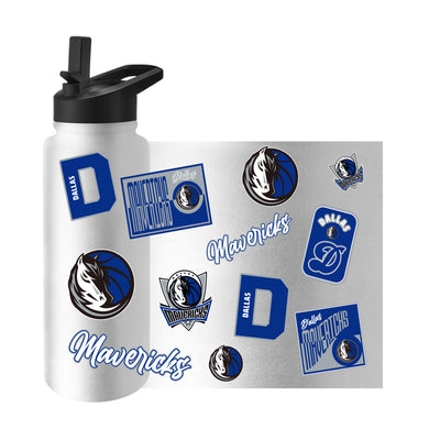 Dallas Mavericks 34oz White Dreamweave Quencher Bottle