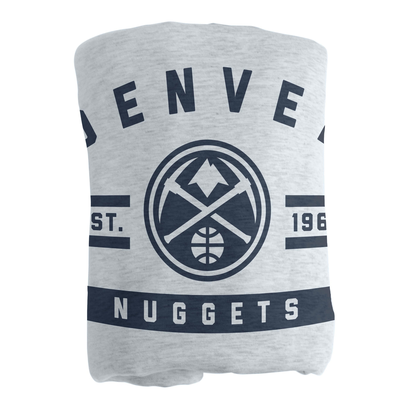 Denver Nuggets Athletic Gray Sublimated Sweatshirt Blanket