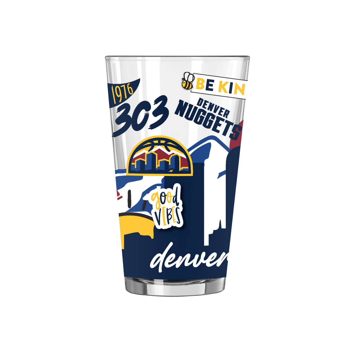 Denver Nuggets 16oz Native Pint Glass