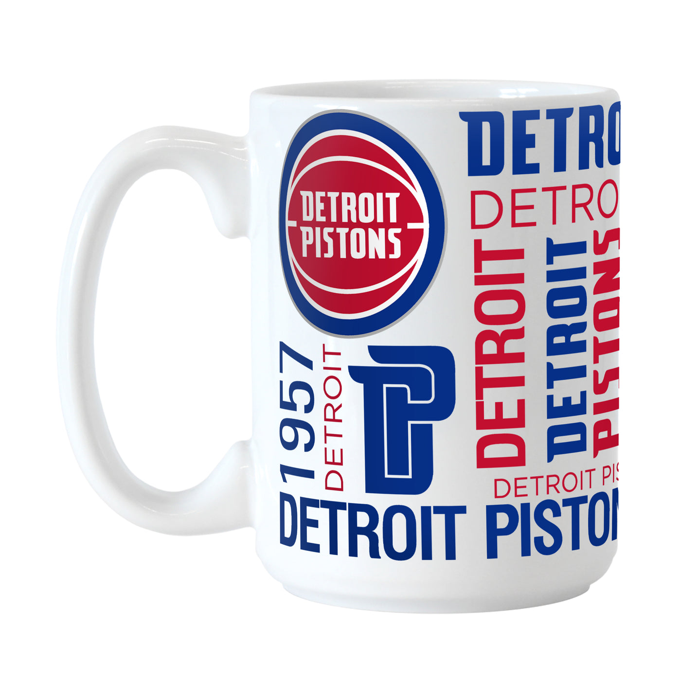 Detroit Pistons 15oz Spirit Sublimated Mug - Logo Brands