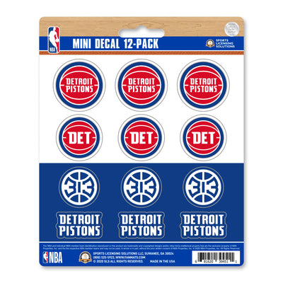 NBA - Detroit Pistons Mini Decal 12-pk