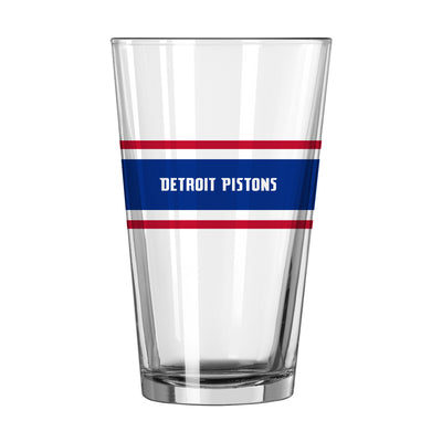 Detroit Pistons 16oz Stripe Pint Glass