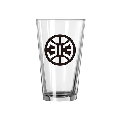 Detroit Pistons 313 16oz Pint Glass - Logo Brands