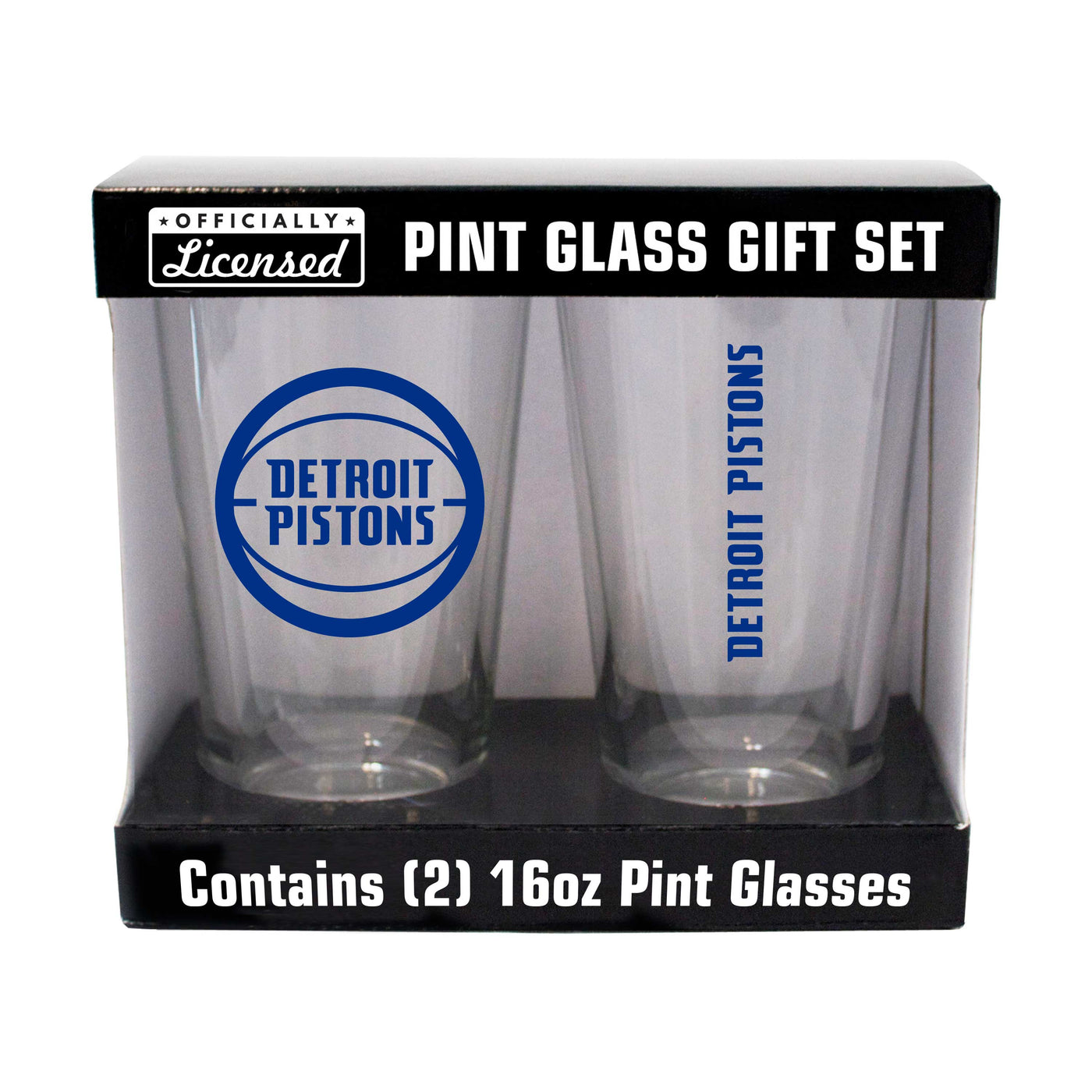 Detroit Pistons 16oz Gameday Pint Glass 2 Pack