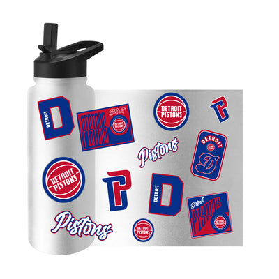 Detroit Pistons 34oz White Dreamweave Quencher Bottle