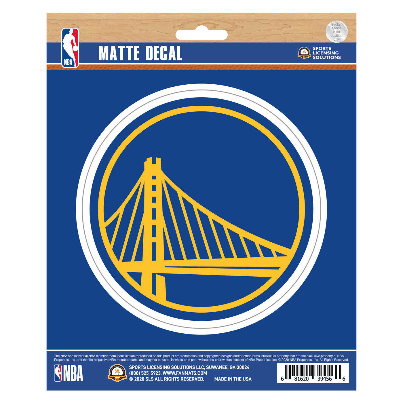 NBA - Golden State Warriors Matte Decal