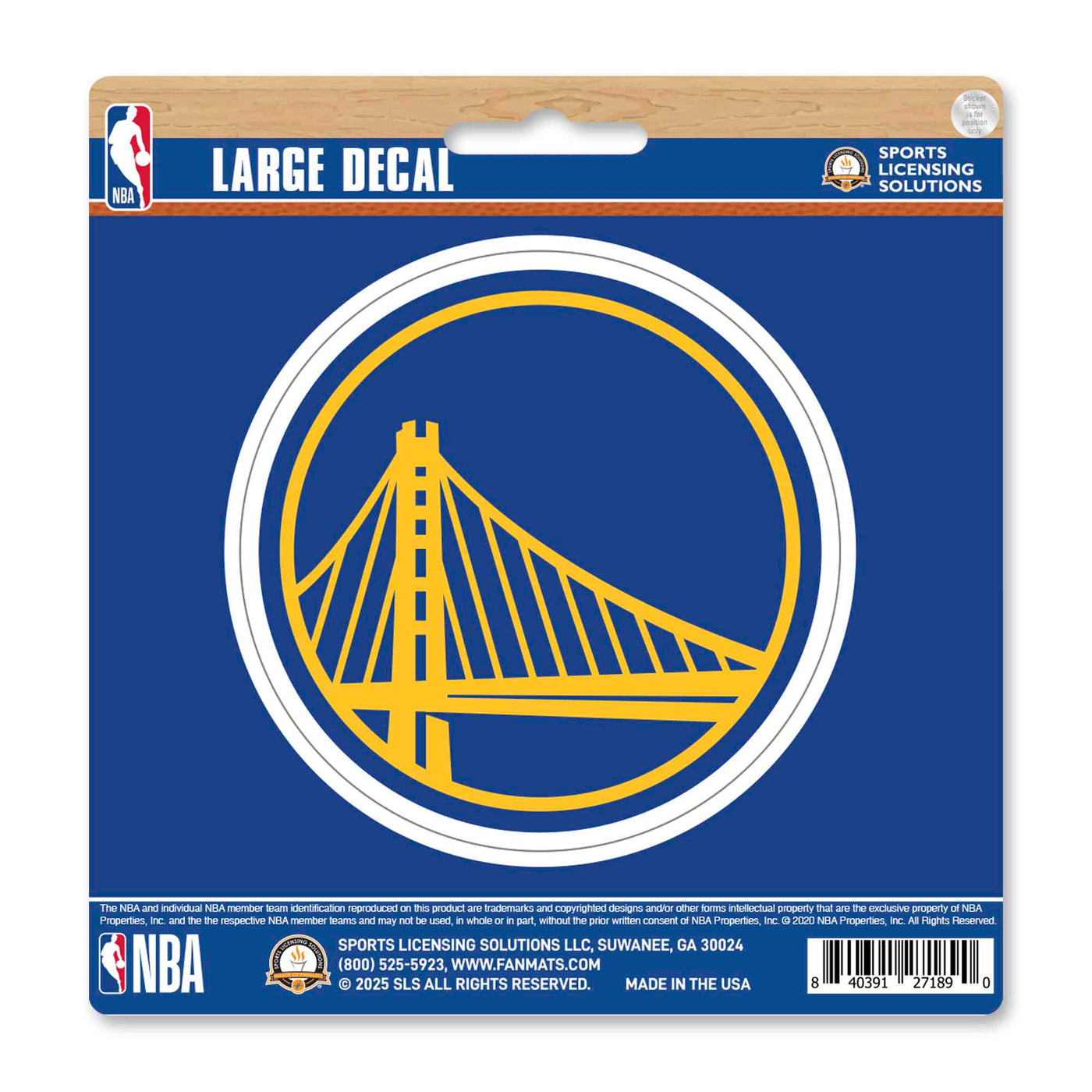 NBA - Golden State Warriors Large Decal