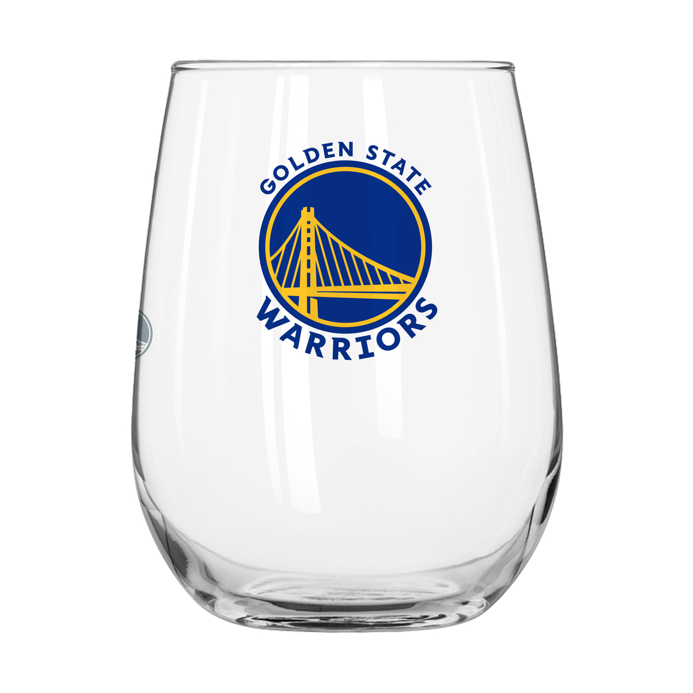 Golden State Warriors 16oz Satin Etch Curved Beverage Glass