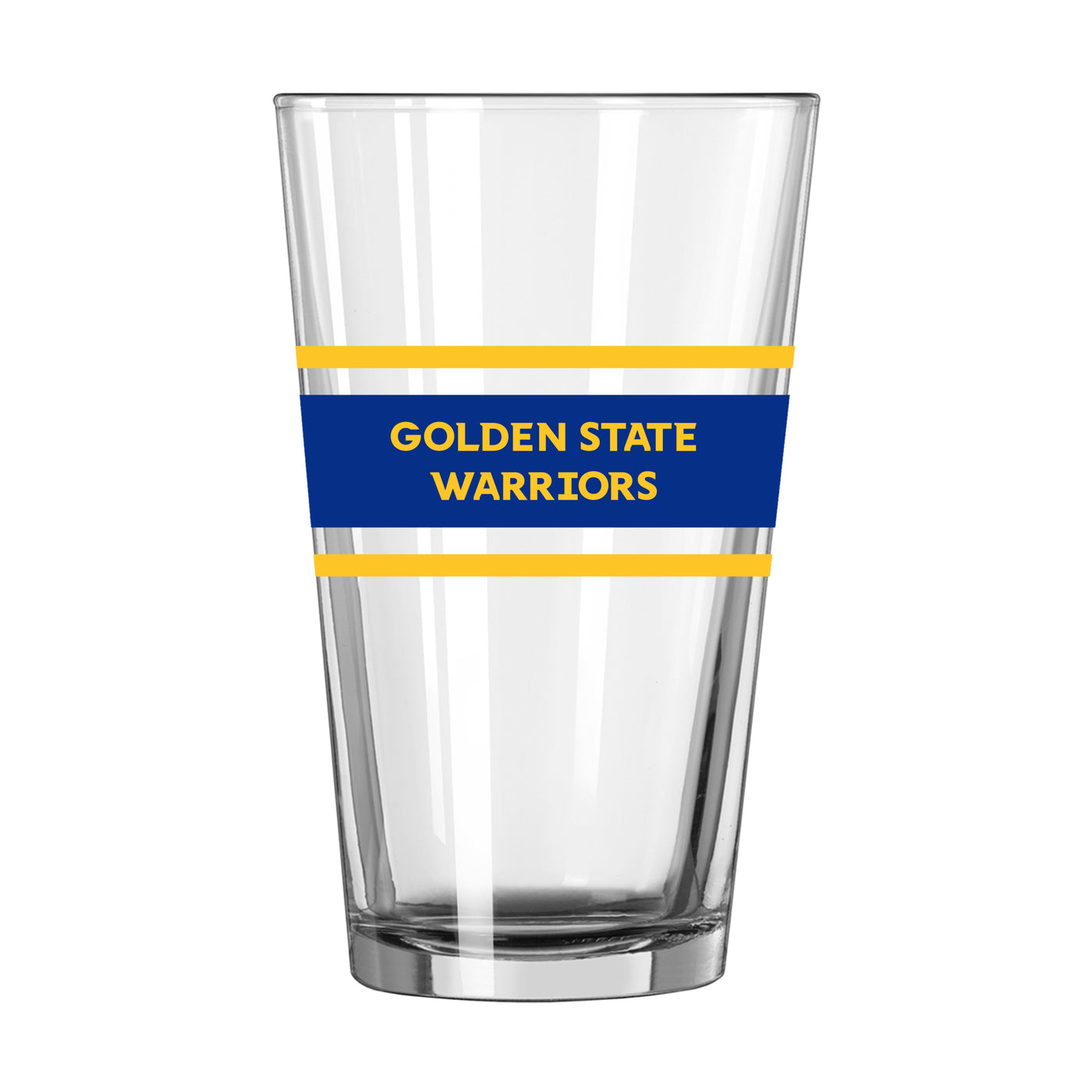 Golden State Warriors 16oz Stripe Pint Glass