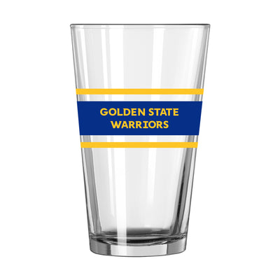 Golden State Warriors 16oz Stripe Pint Glass