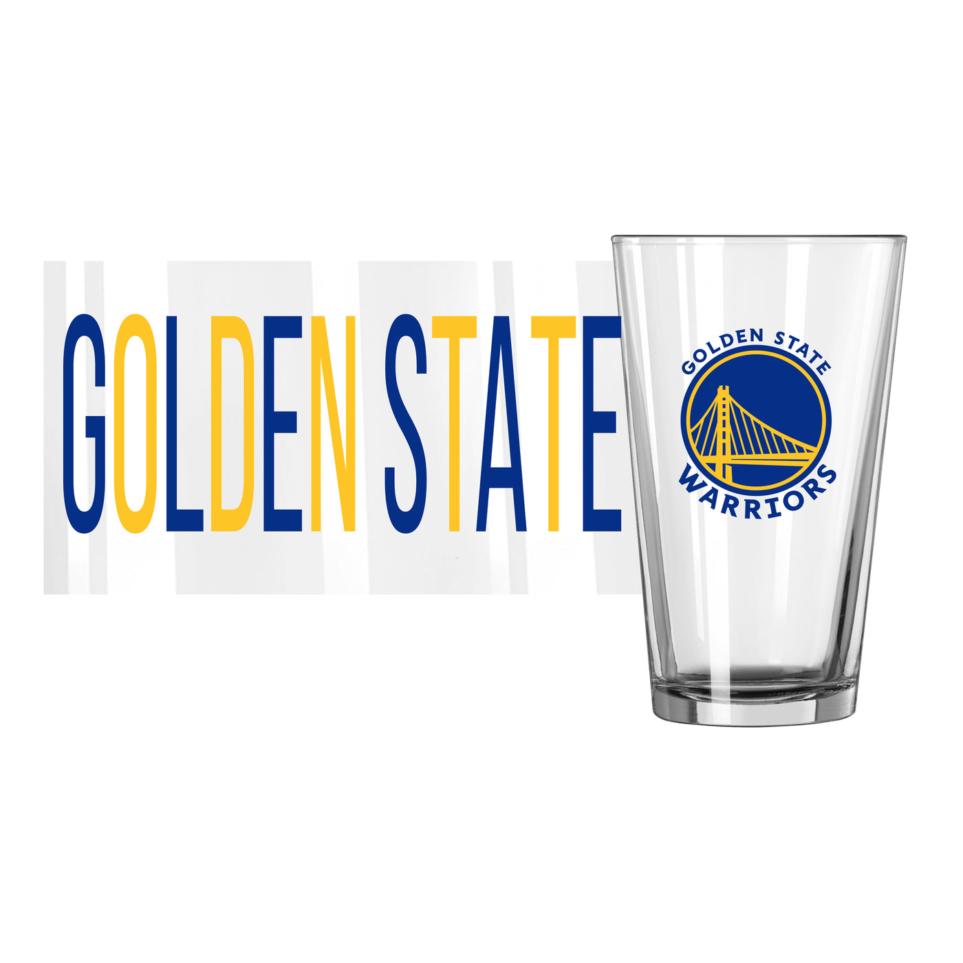 Golden State Warriors 16oz Overtime Pint Glass