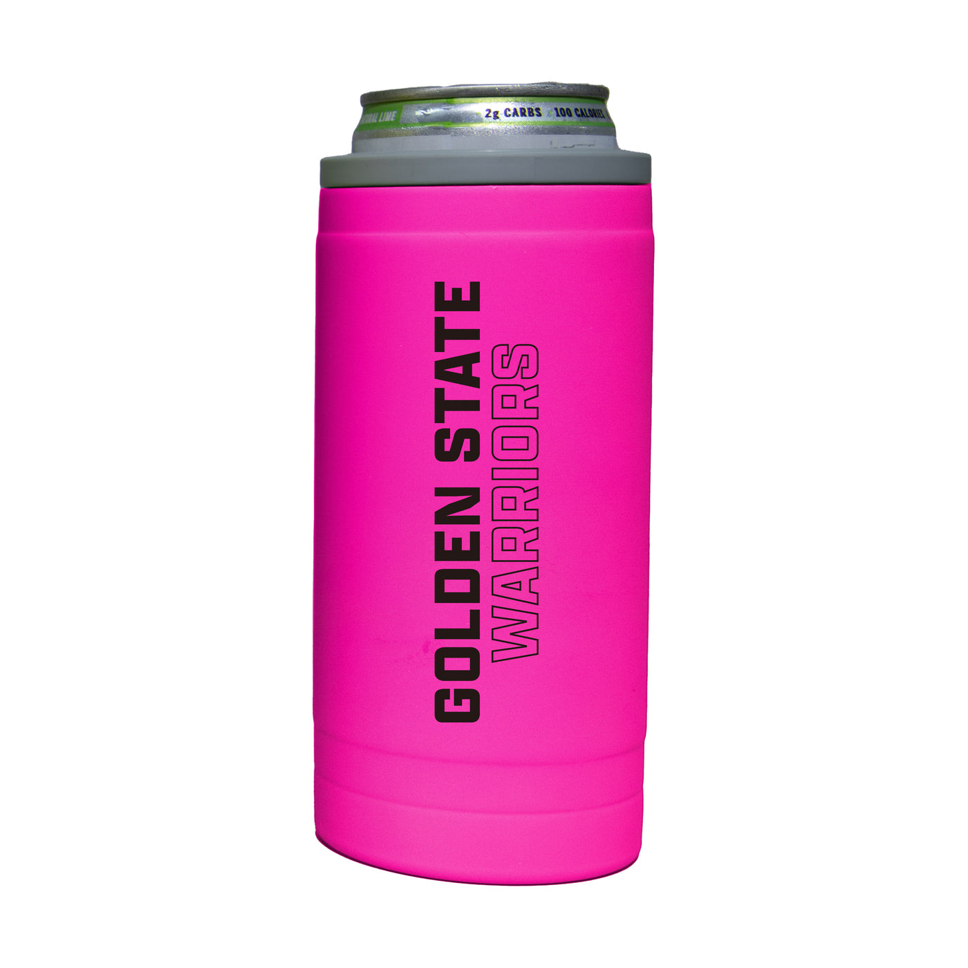 Golden State Warriors 12oz Electric Stacked Soft Touch Slim Coolie