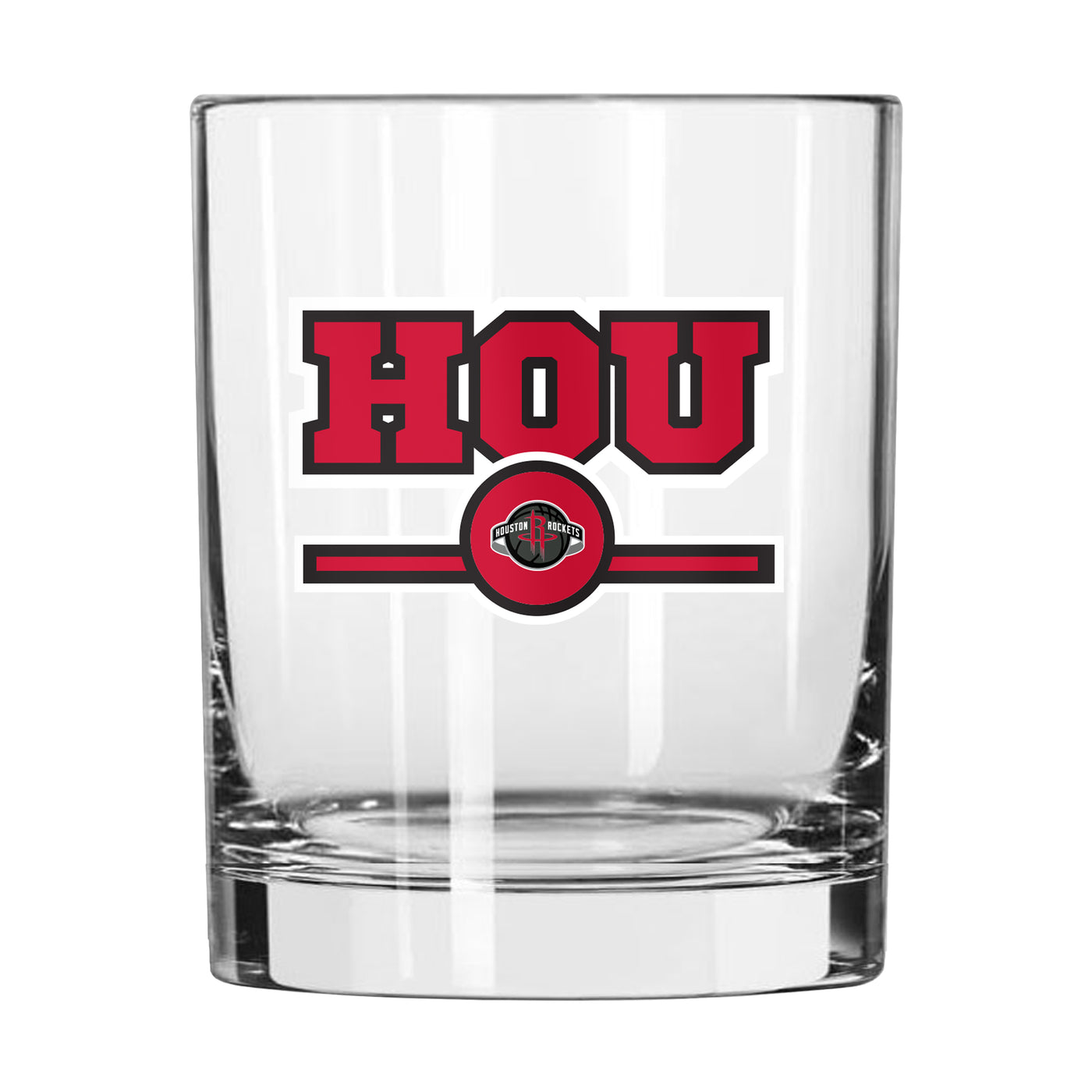 Houston Rockets 14oz Letterman Rocks Glass