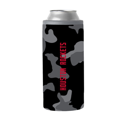 Houston Rockets Black Camo 12oz Slim Can Coolie