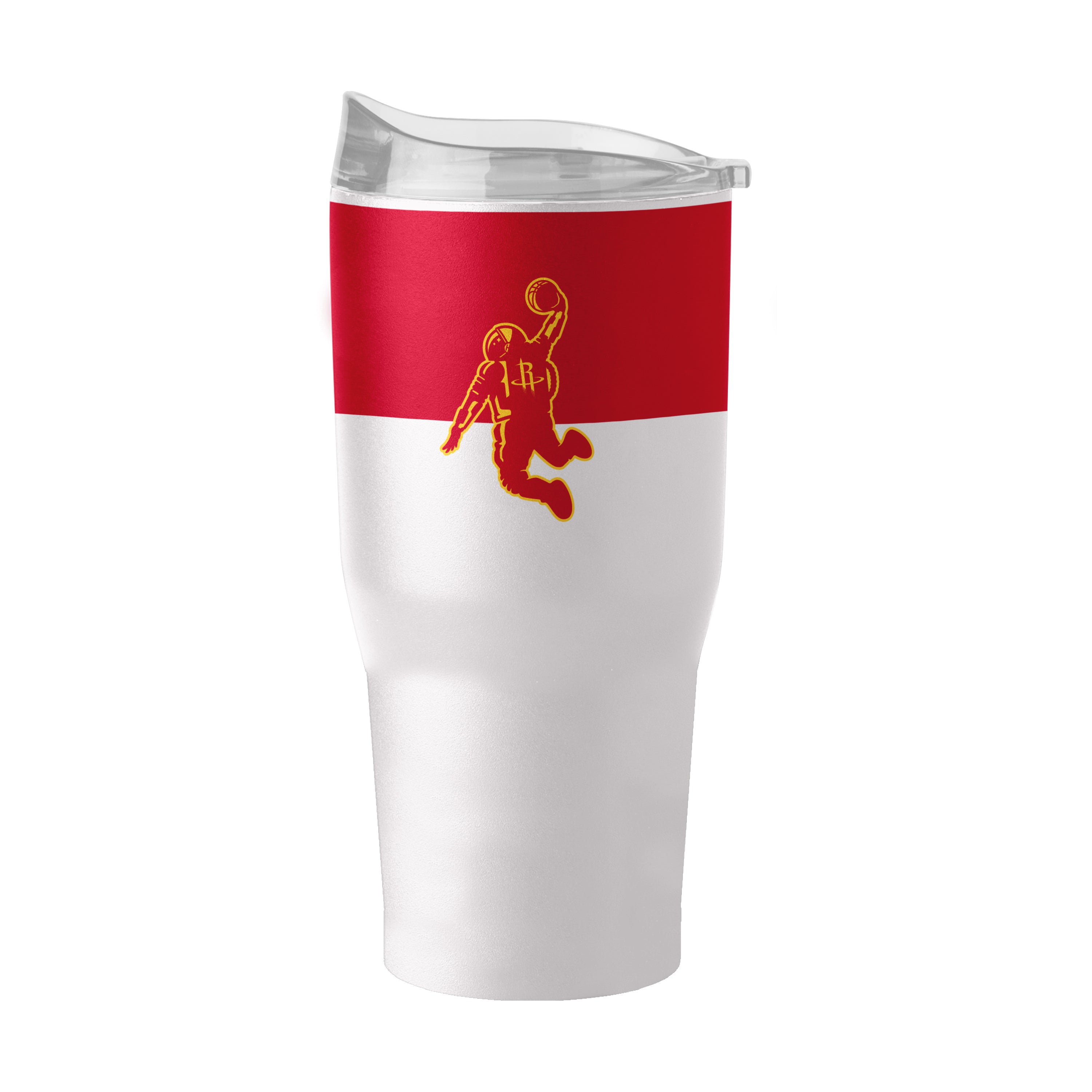Houston Rockets 30oz Colorblock White Powder Coat Tumbler | Logo Brands