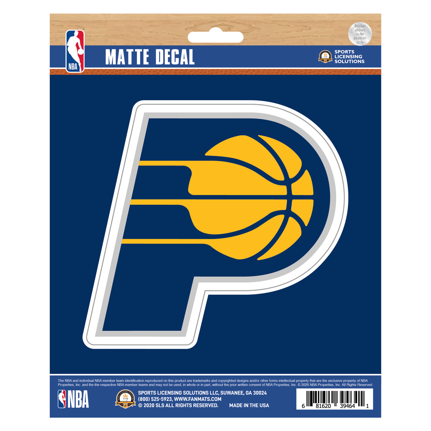 NBA - Indiana Pacers Matte Decal