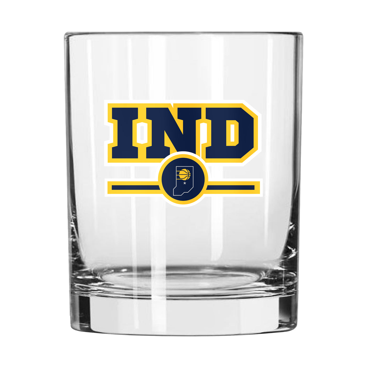 Indiana Pacers 14oz Letterman Rocks Glass