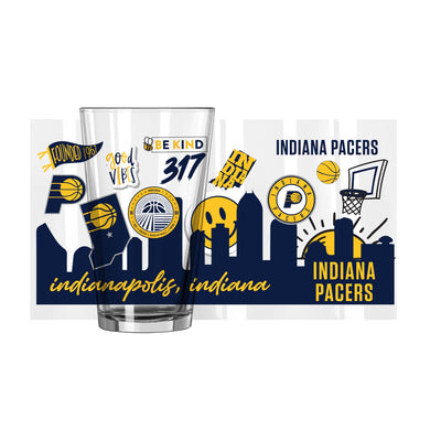 Indiana Pacers 16oz Native Pint Glass