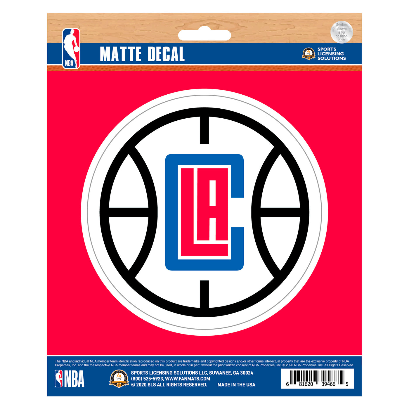 NBA - Los Angeles Clippers Matte Decal