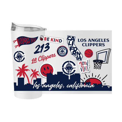 Los Angeles Clippers 20oz Native Powder Coat Tumbler - Logo Brands