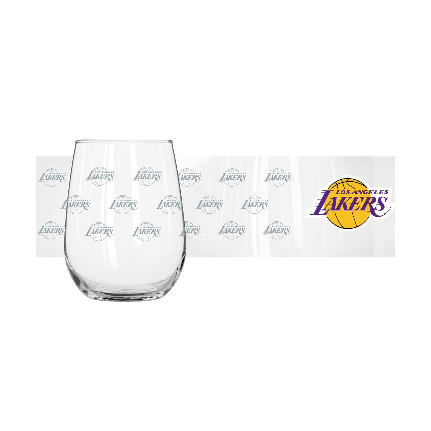 Los Angeles Lakers 16oz Satin Etch Curved Beverage Glass