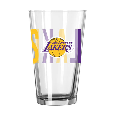 Los Angeles Lakers 16oz Overtime Pint Glass - Logo Brands