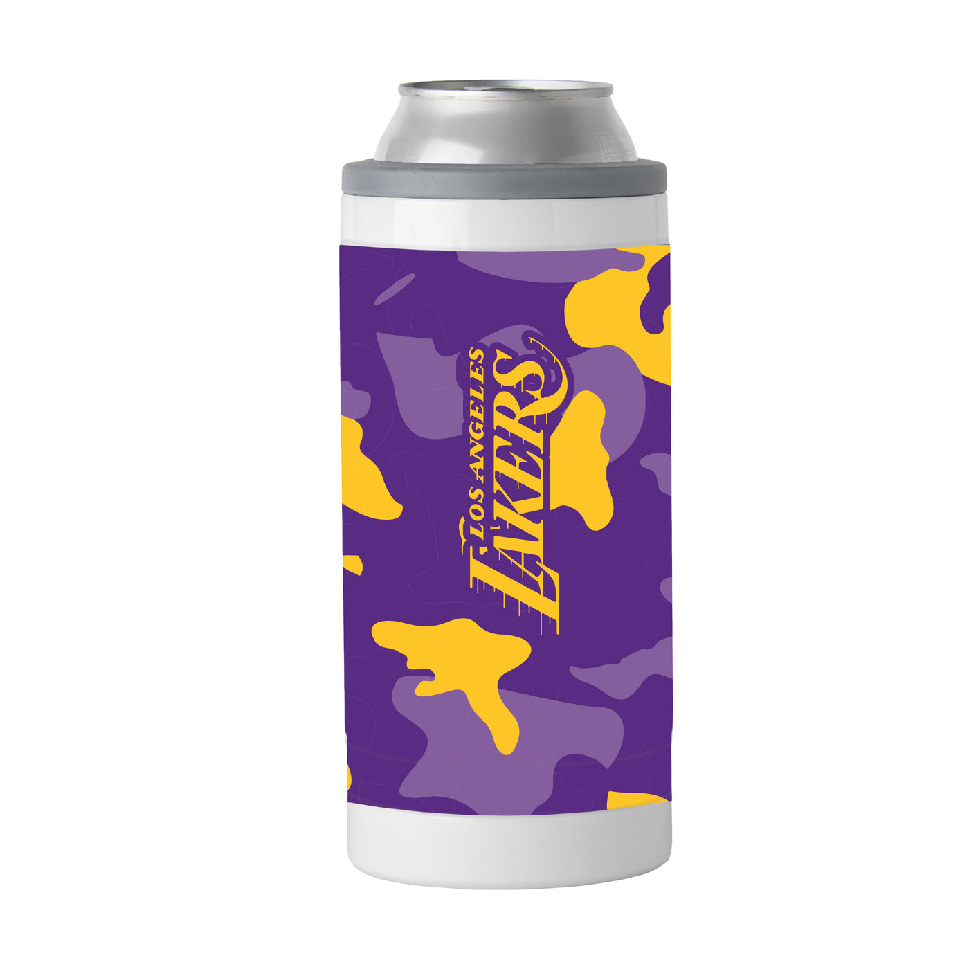 Los Angeles Lakers 12oz Camo Slim Can Coolie