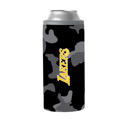 Los Angeles Lakers Black Camo 12oz Slim Can Coolie