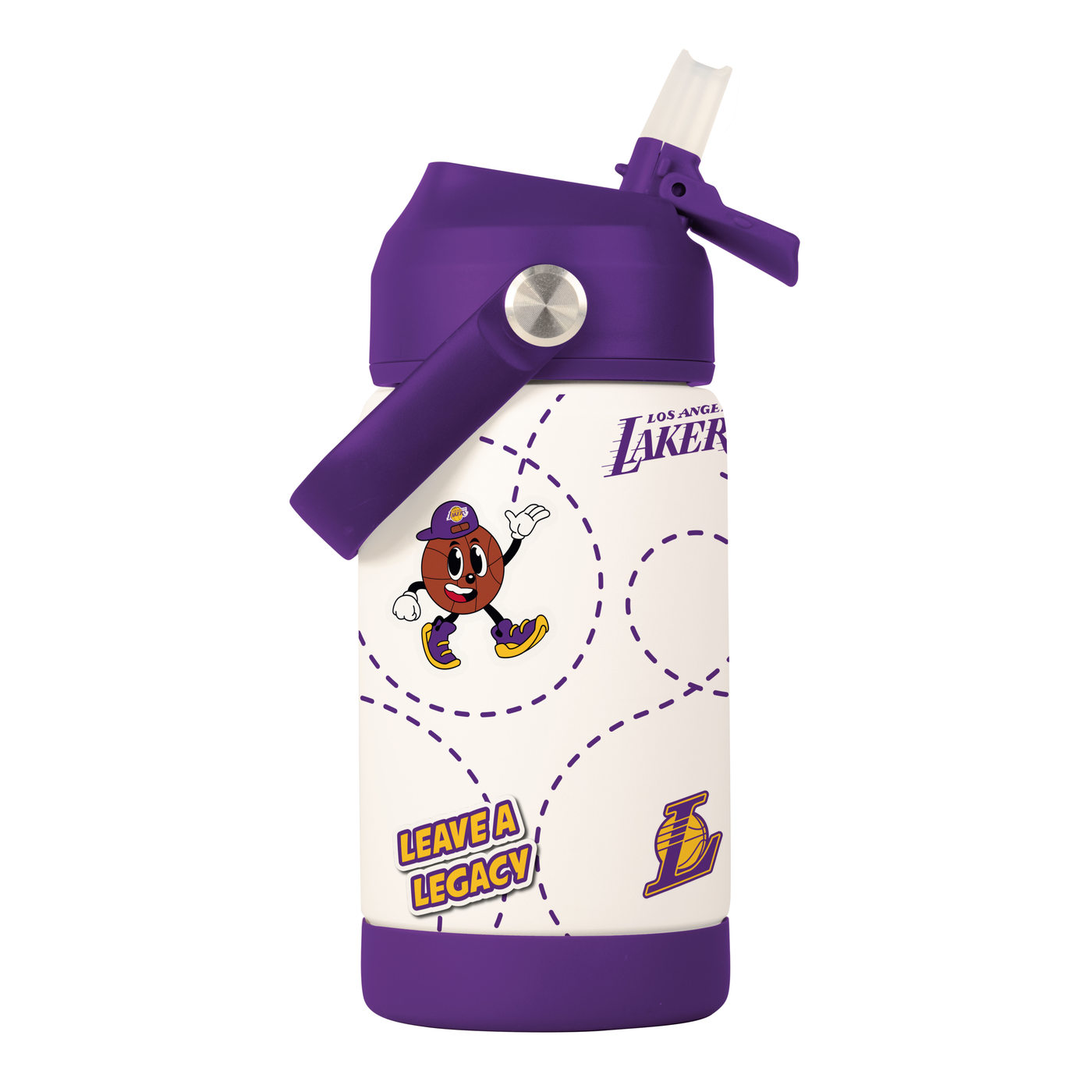 LA Lakers 12oz Mascot SS Kids Bottle