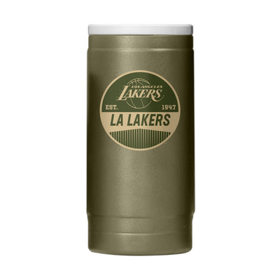 Los Angeles Lakers  Badge Powder Coat Slim Can Coolie