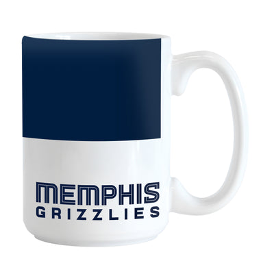 Memphis Grizzlies Color Block 15 oz Sublimated Mug