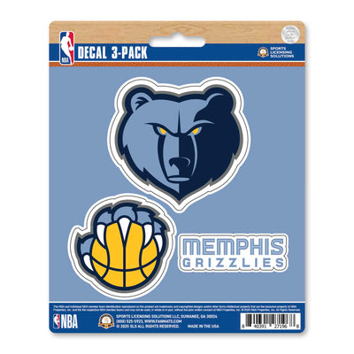 NBA - Memphis Grizzlies Decal 3-pk