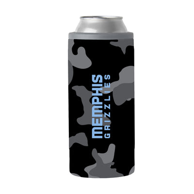 Memphis Grizzlies Black Camo 12oz Slim Can Coolie