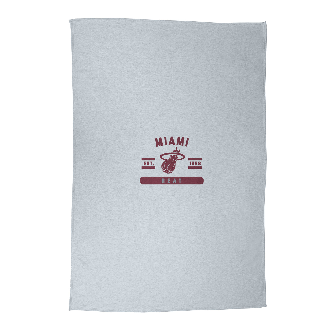 Miami Heat Athletic Gray Sublimated Sweatshirt Blanket