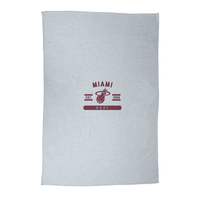 Miami Heat Athletic Gray Sublimated Sweatshirt Blanket