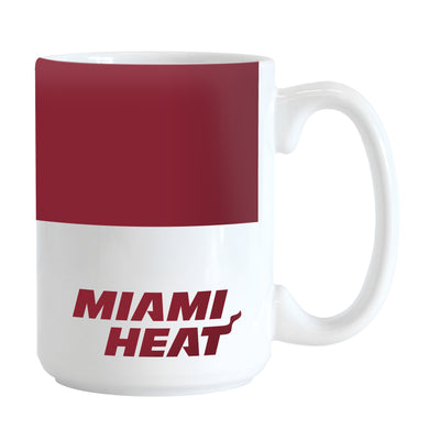 Miami Heat Color Block 15 oz Sublimated Mug