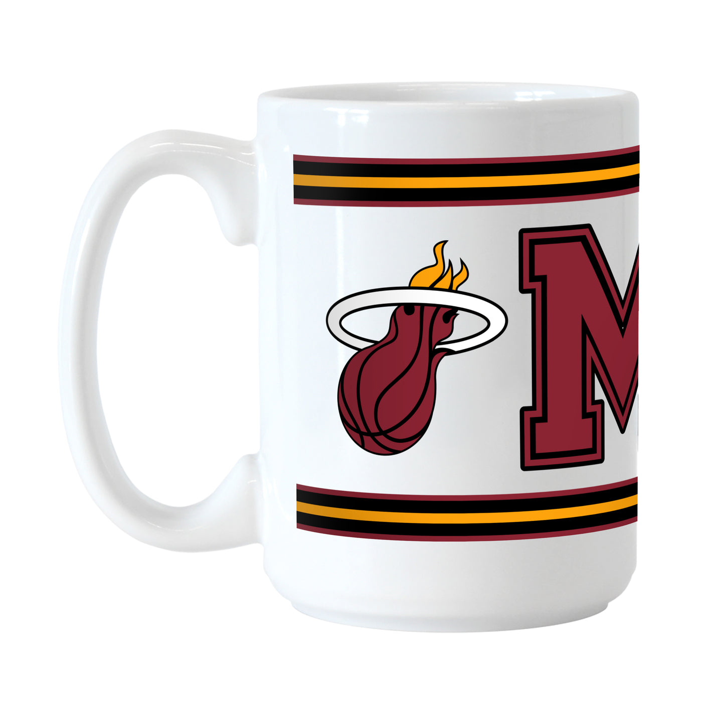 Miami Heat 15oz Overtime Stripe Sublimated Mug