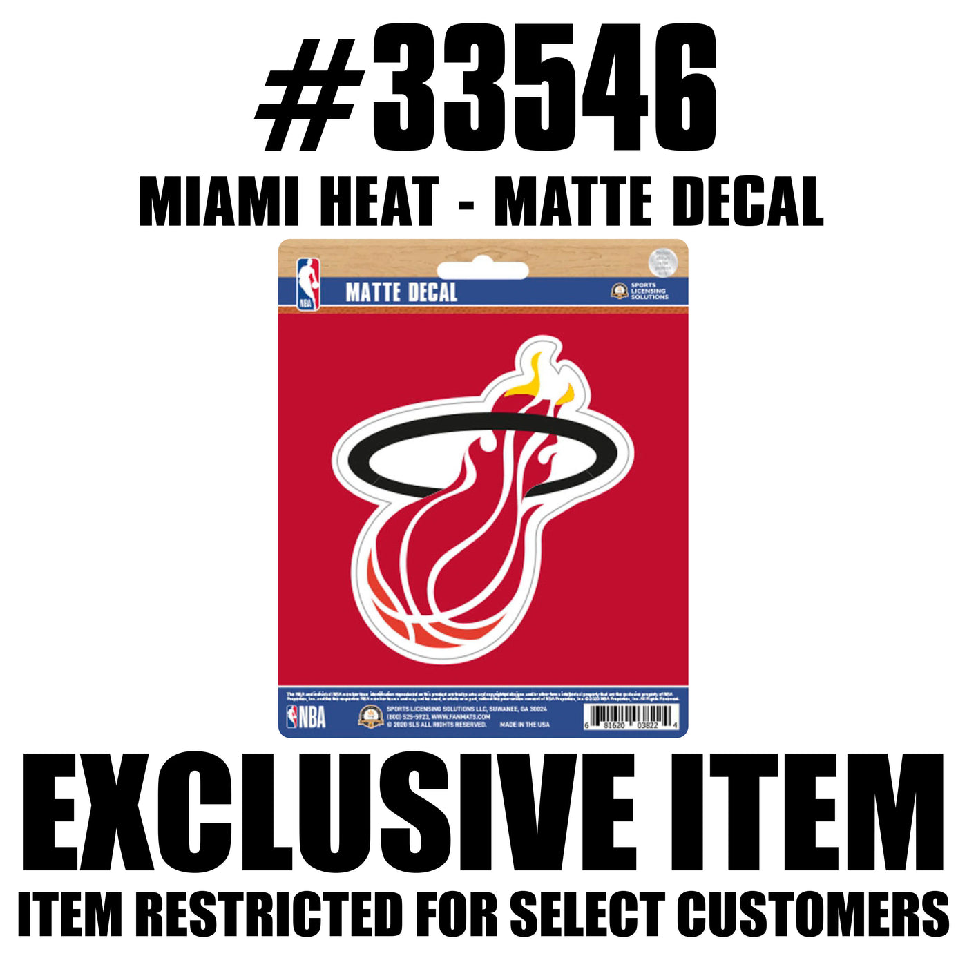 NBA - Miami Heat Matte Decal