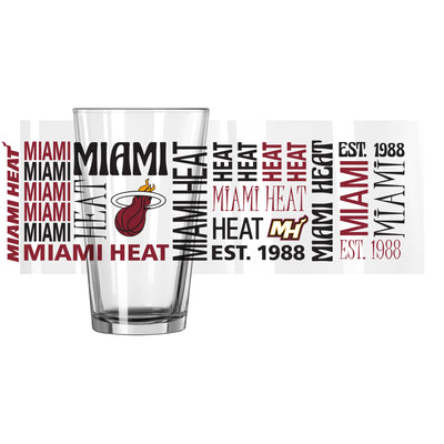 Miami Heat 16oz Spirit Pint Glass